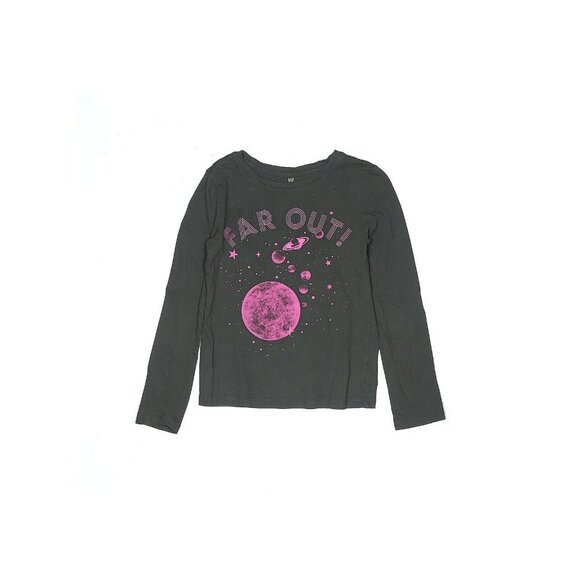 NWT Gap Kids Girls Space Graphic Tee in Gray Size XL - Picture 1 of 8